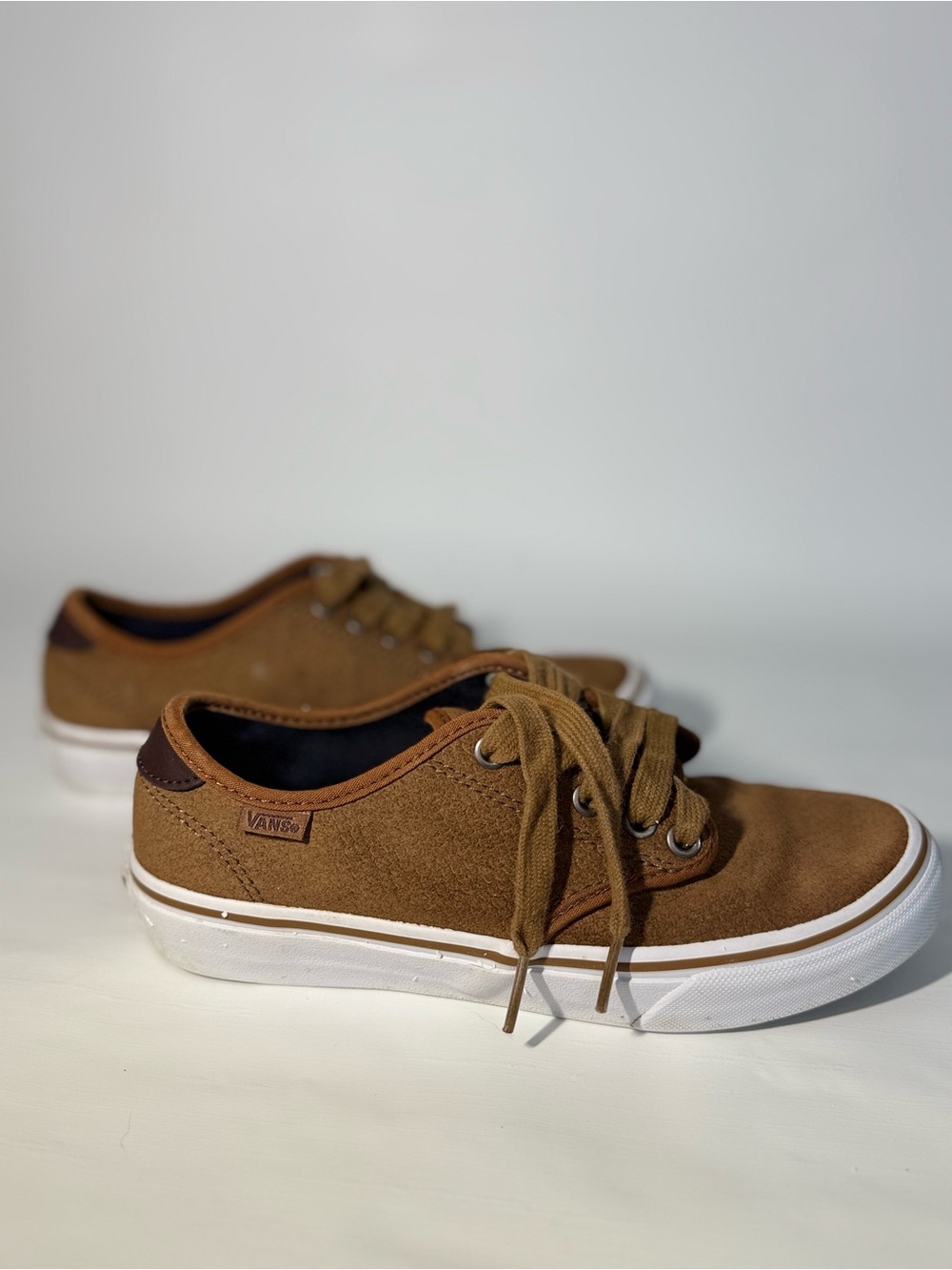 Vans Brown Canvas Low-Top Sneakers
